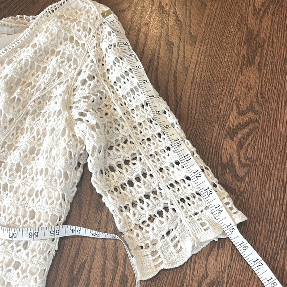 Coastal Cowgirl Boho Western Festival Cream Crochet Dress NWOT EST 1946 Sz L - Picture 12 of 12